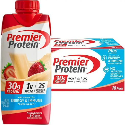 Premier 30g Protein PLUS Energy and Immune Support Shakes 11 fl oz, 18-pack